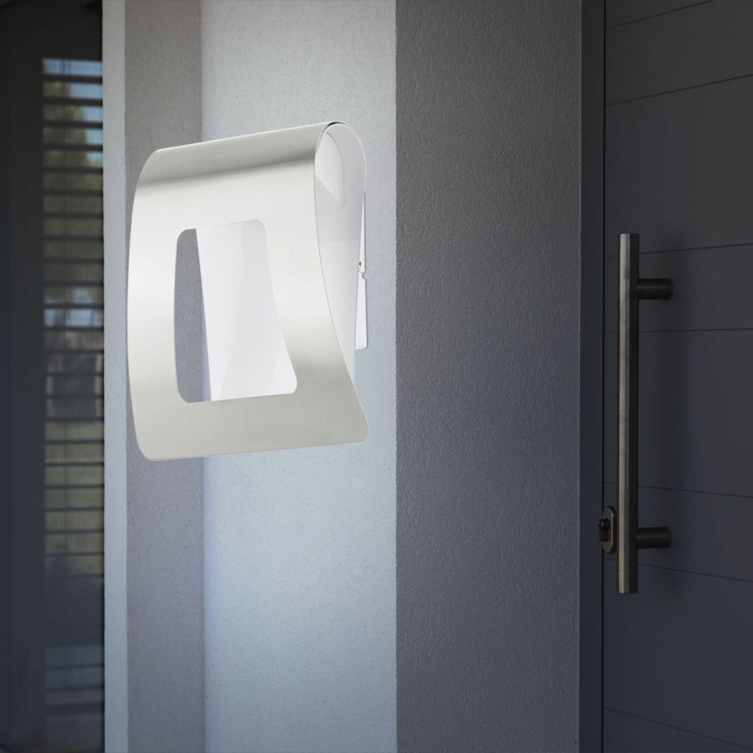 LED Outdoor Wall Lamp Stainless Steel IP44 2xLED Warm White
