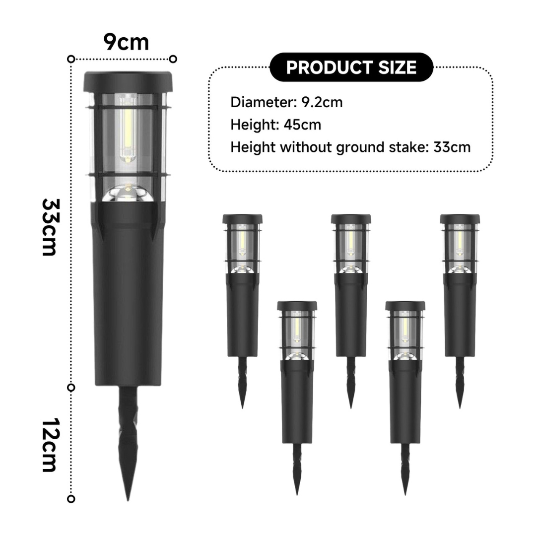 Solar Pathway Lights – Waterproof, 14h, Auto On/Off