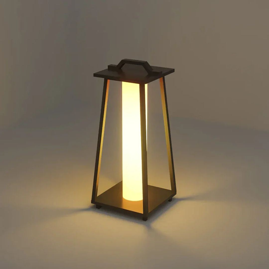 Outdoor LED Lantern Light Stainless Steel Solar Floor Lamp