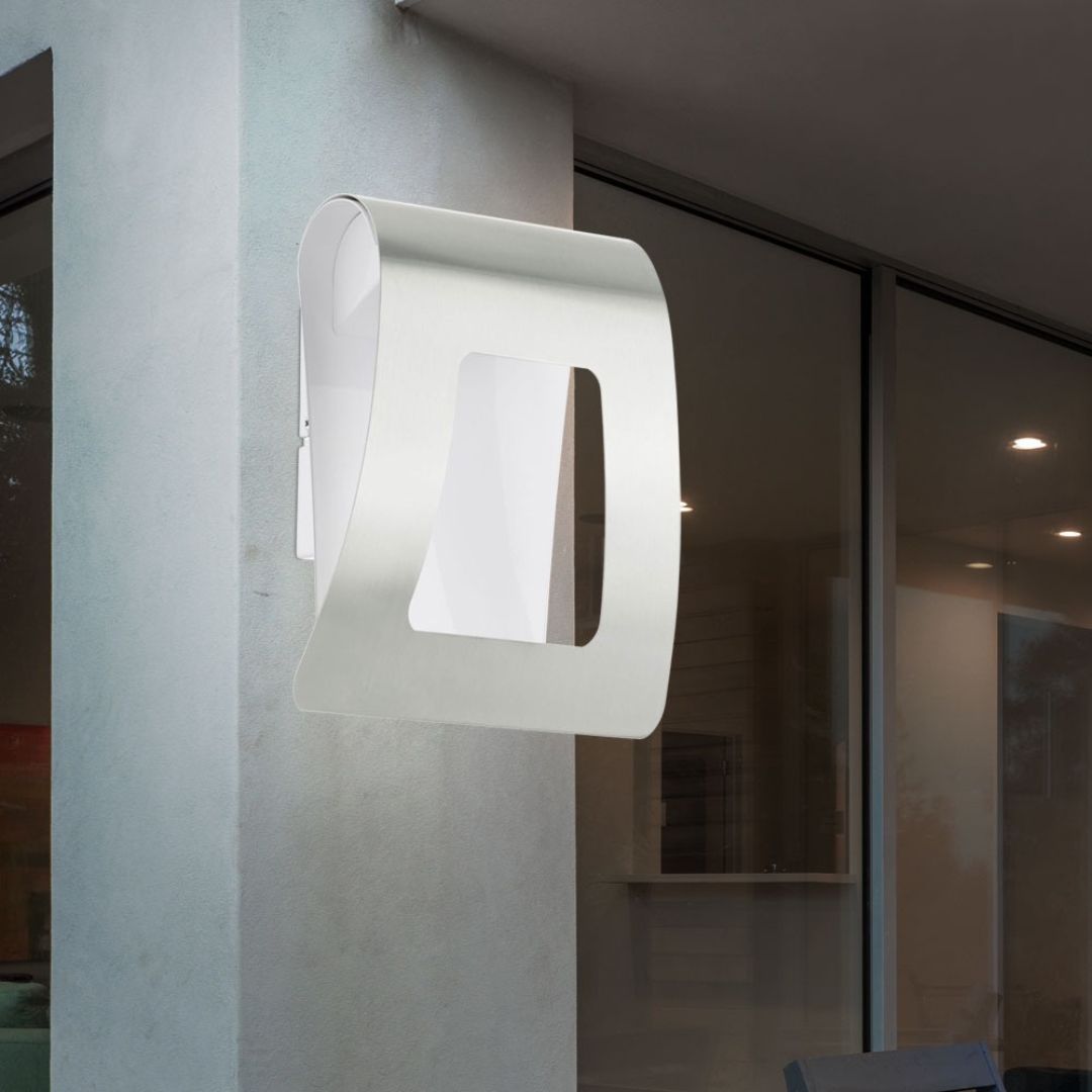 LED Outdoor Wall Lamp Stainless Steel IP44 2xLED Warm White