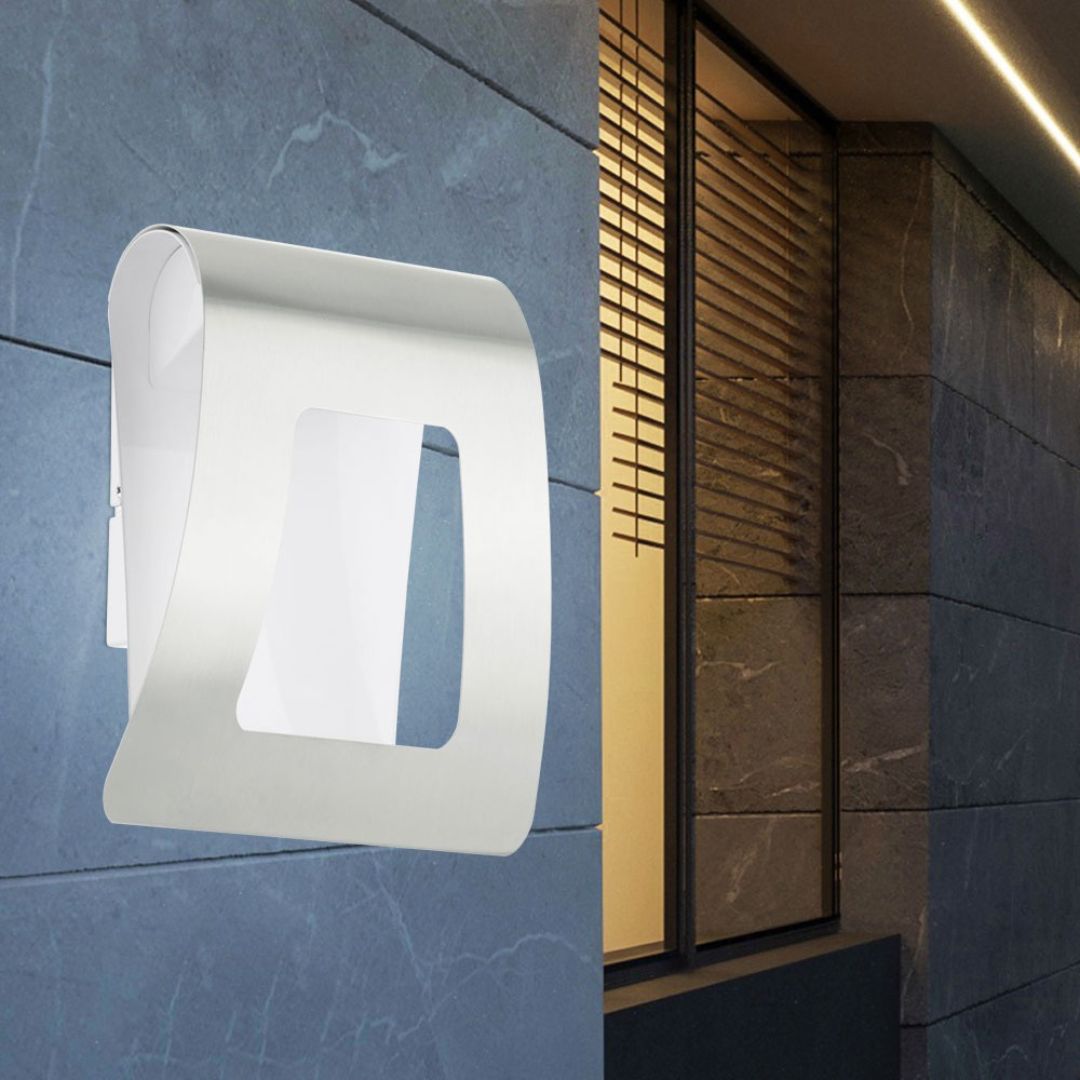 LED Outdoor Wall Lamp Stainless Steel IP44 2xLED Warm White