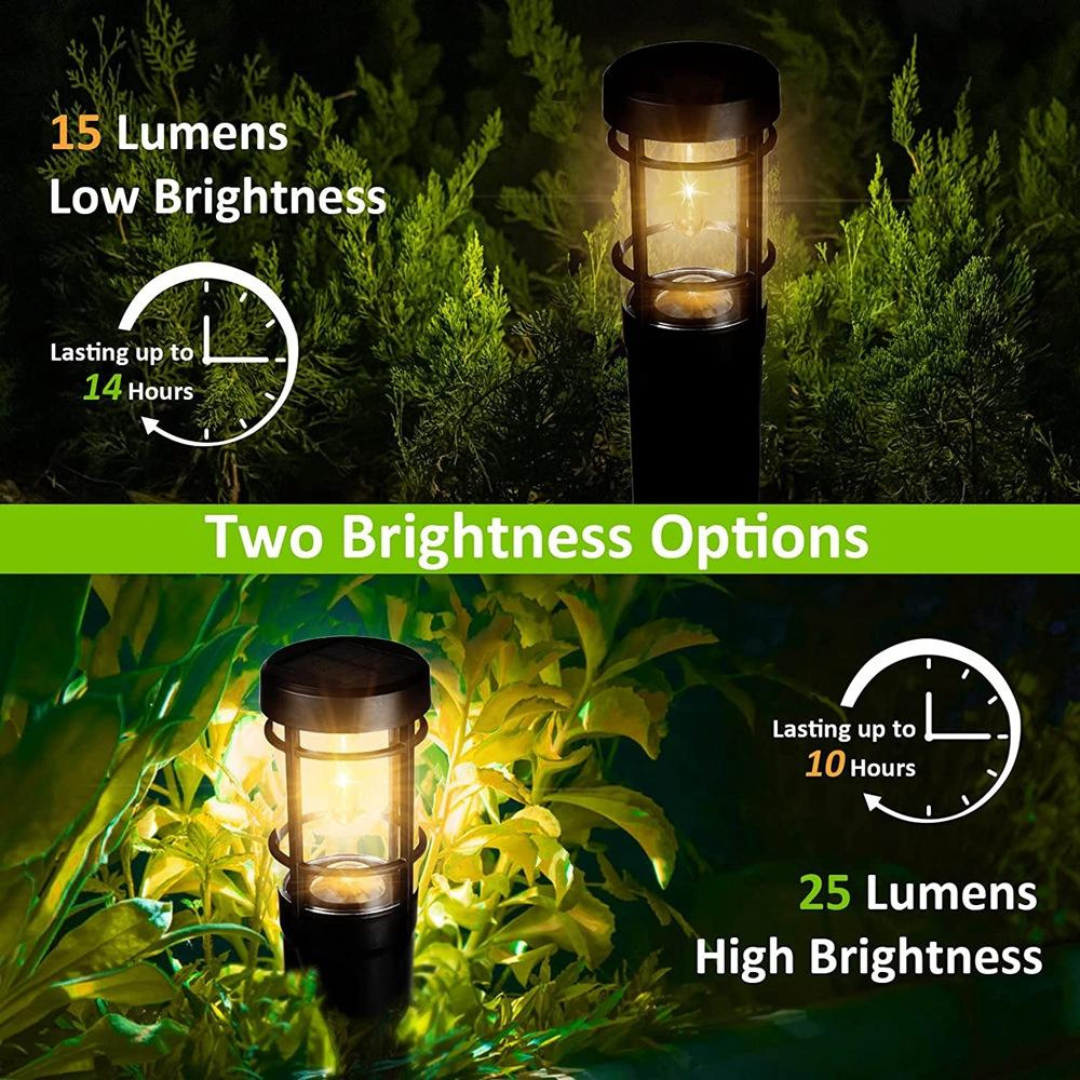 Solar Pathway Lights – Waterproof, 14h, Auto On/Off