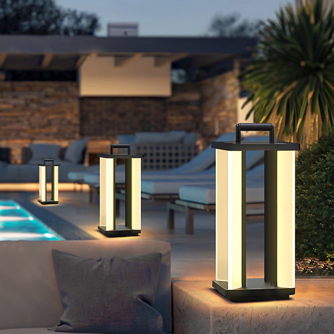 Modern Solar Outdoor Light – Stainless Steel LED Landscape Lighting