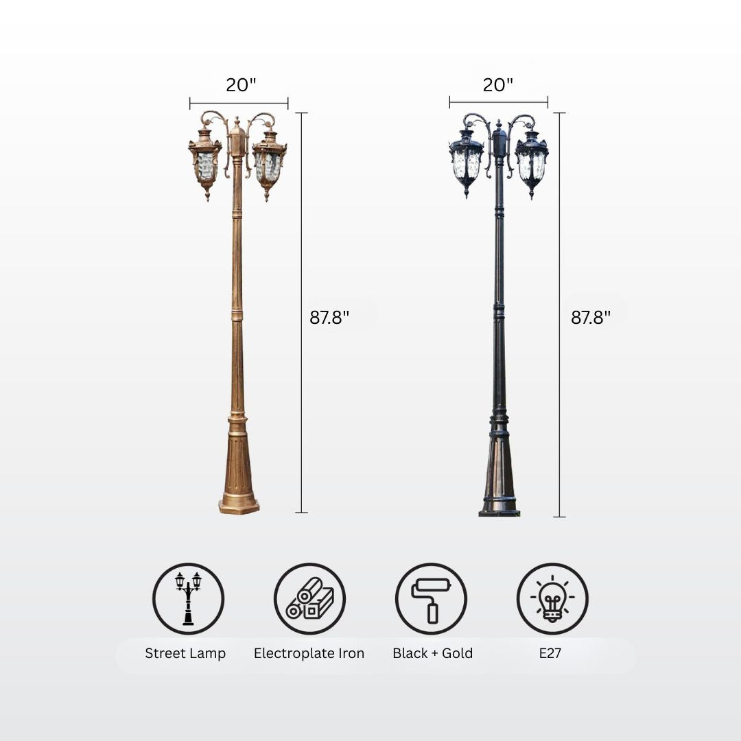 Outdoor Garden Lamp IP65 Waterproof Aluminum Post Light