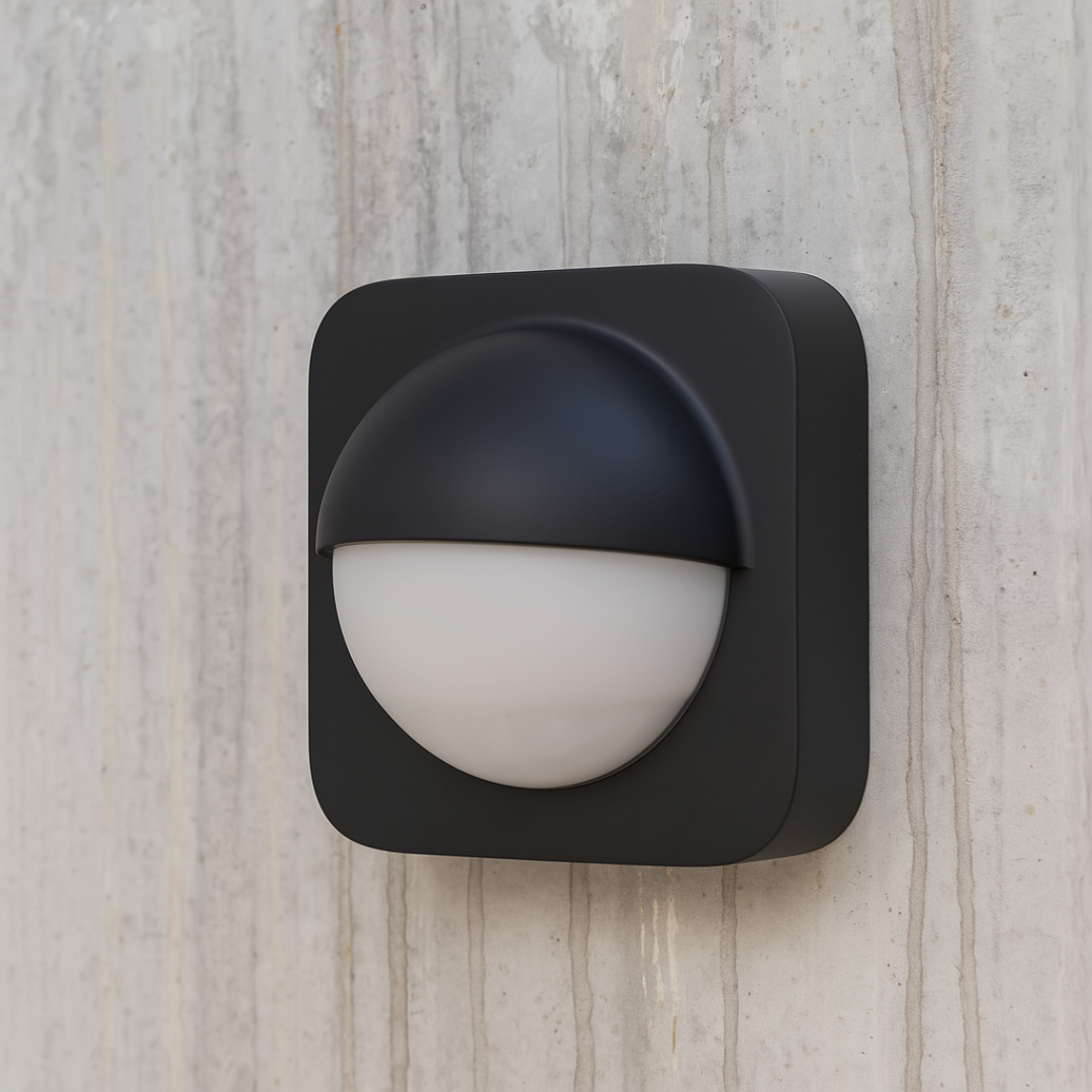 Smart Outdoor Motion Sensor Wireless Waterproof Compact Black