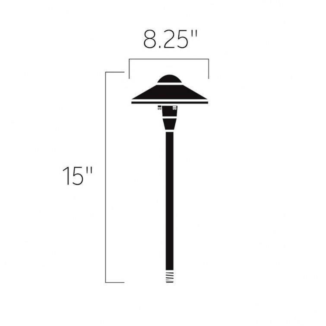 Low Voltage Landscape Path Light 12V Bronze 15in Aluminum
