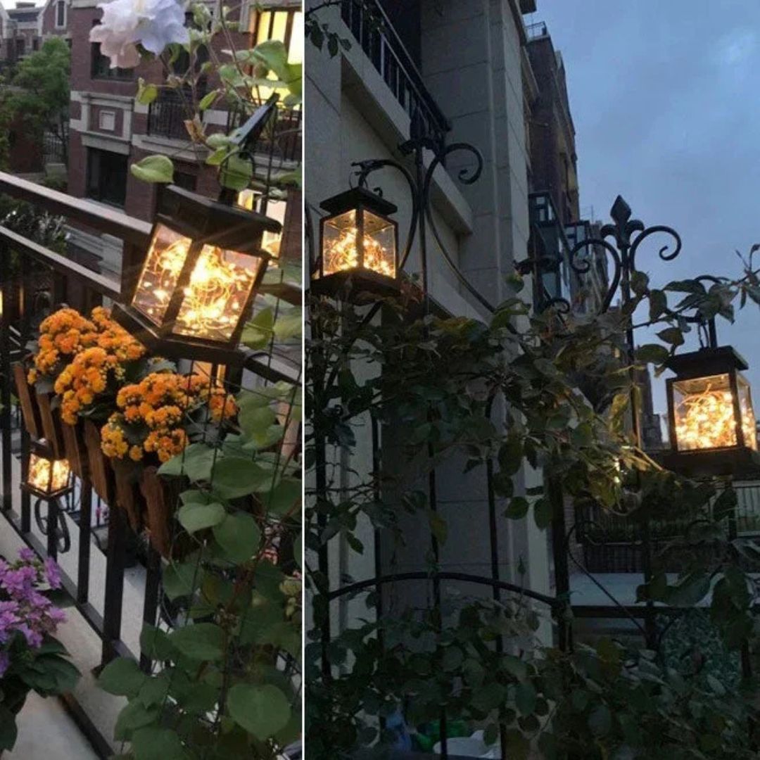Outdoor Solar LED Lantern Warm White Waterproof Hanging Light