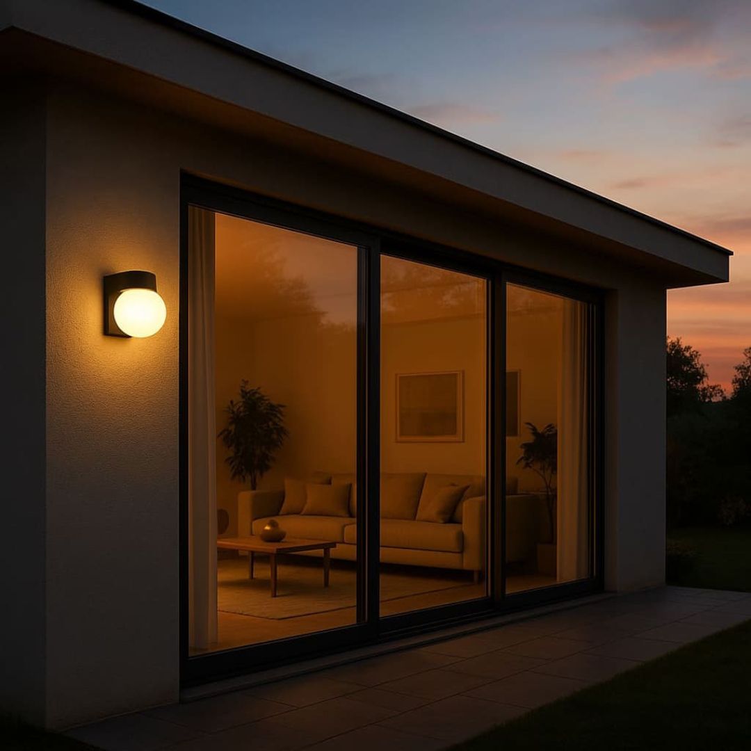 IP65 Waterproof Globe Lighting Fixture – Modern Wall Light for Outdoor Use