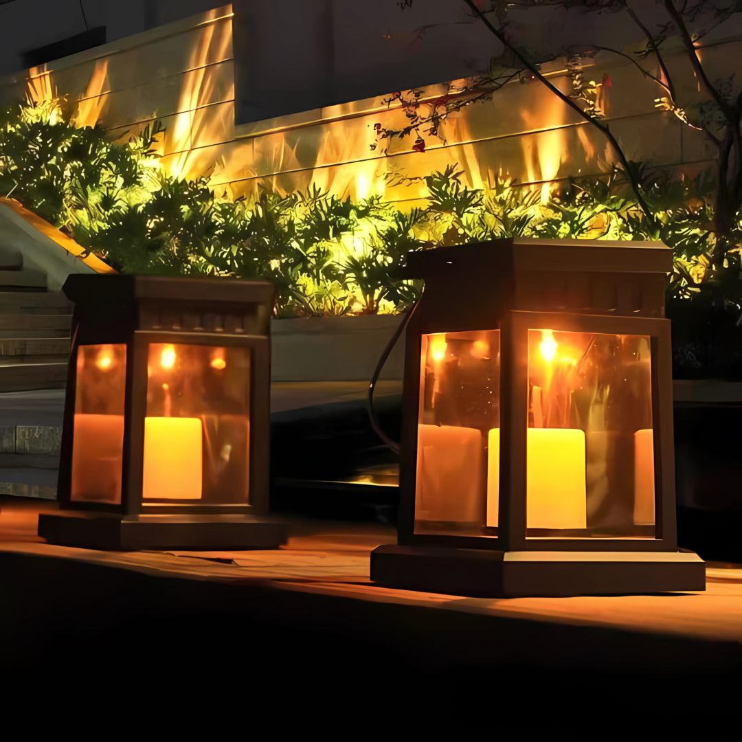 Outdoor Solar LED Lantern Warm White Waterproof Hanging Light