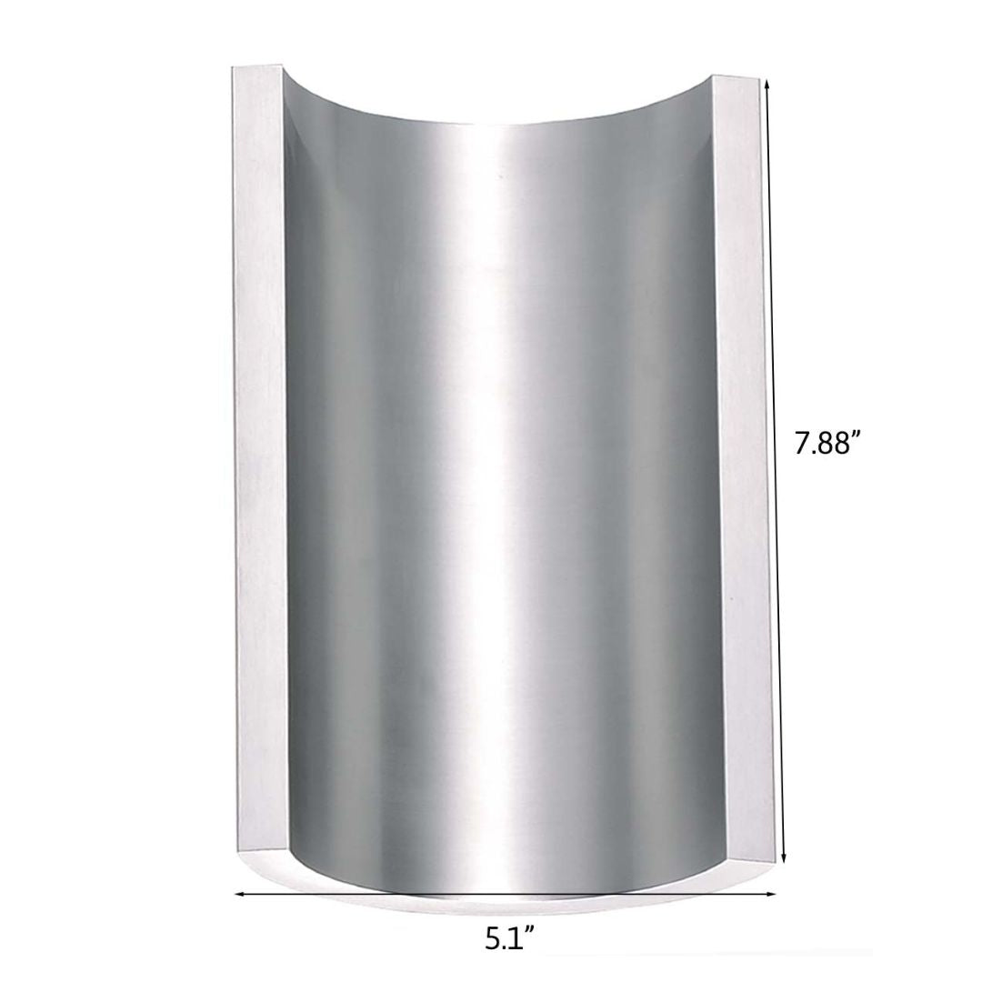 LED Outdoor Wall Sconce Light Satin Aluminum 5in 2-Light Dimmable