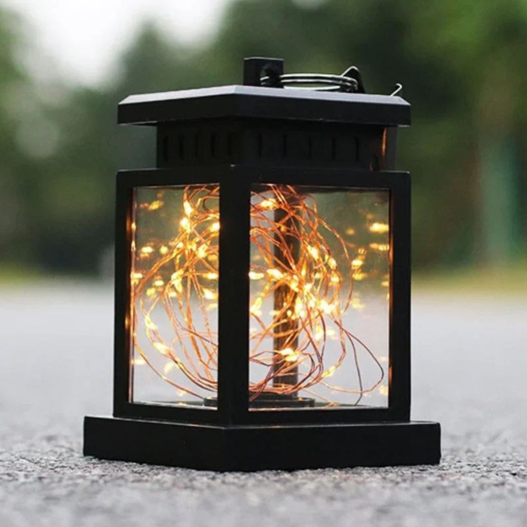 Outdoor Solar LED Lantern Warm White Waterproof Hanging Light