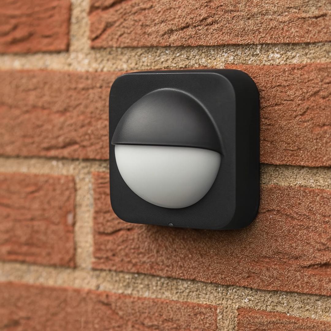 Smart Outdoor Motion Sensor Wireless Waterproof Compact Black