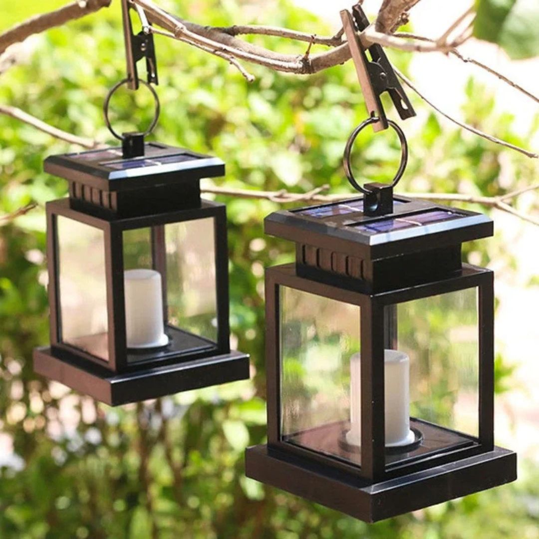 Outdoor Solar LED Lantern Warm White Waterproof Hanging Light