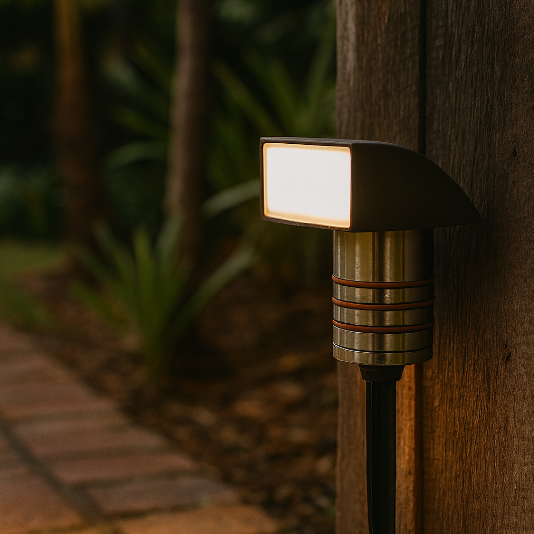LED Landscape Indicator Light – Bronze Stainless Steel, Multi-Color Illumination