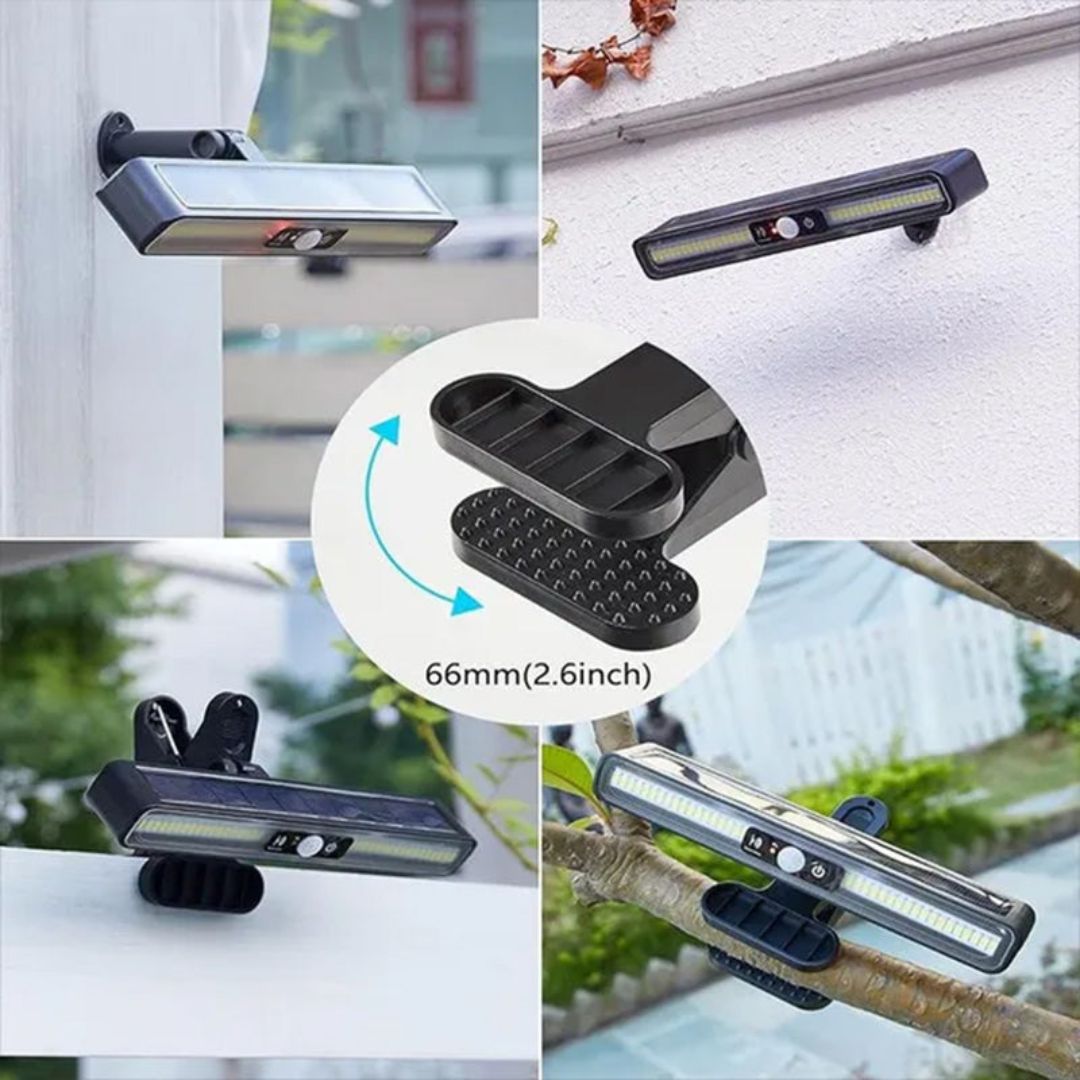 Solar Wall Lights Outdoor with Motion Sensor - Adjustable Solar Panel, Waterproof