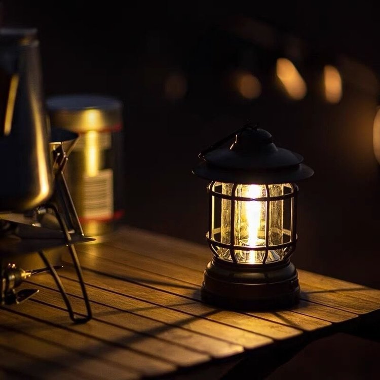 LED Camping Lantern – Rechargeable, Dimmable, Magnetic Hook