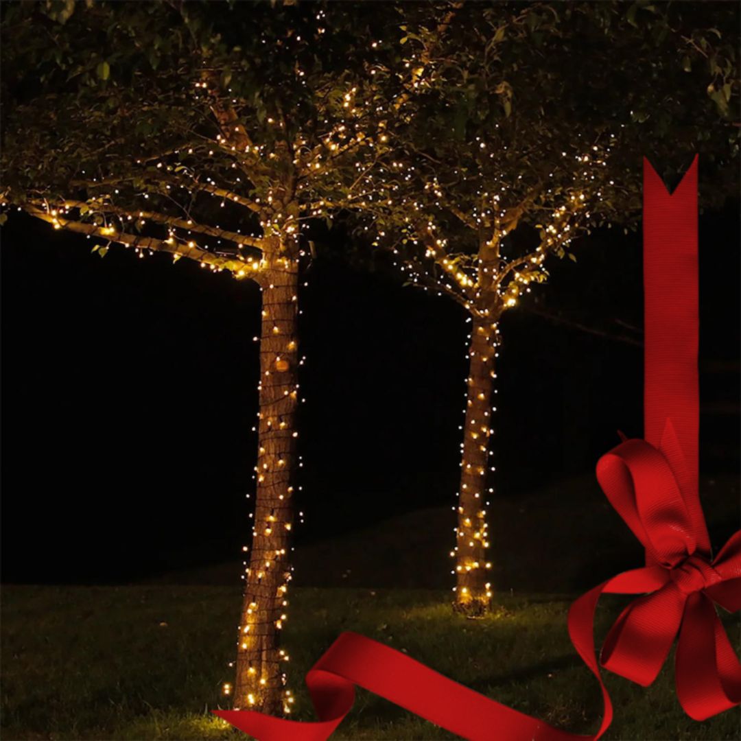 Solar Fairy Lights Outdoor 200LED Warm White IP65