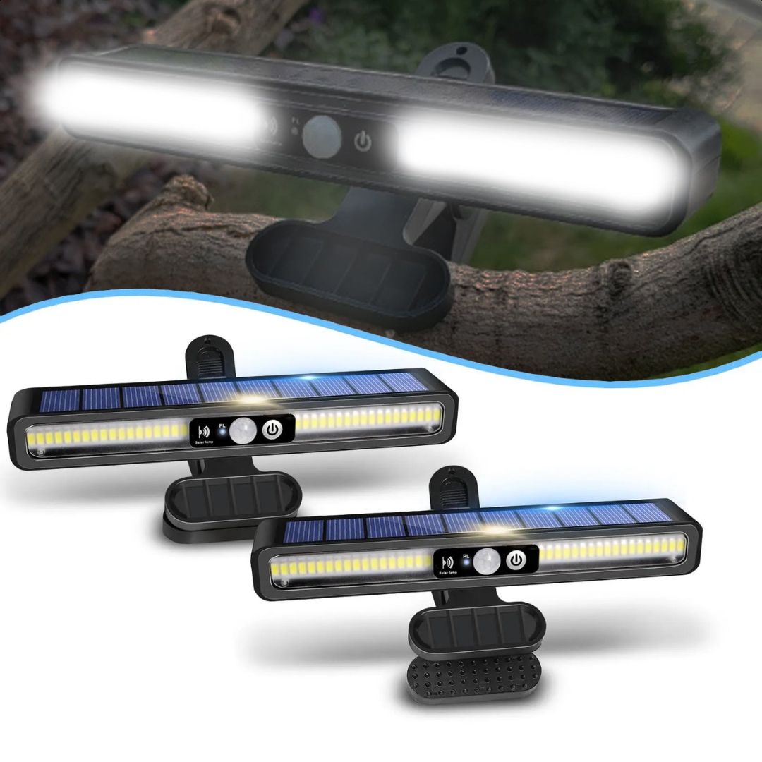 Solar Wall Lights Outdoor with Motion Sensor - Adjustable Solar Panel, Waterproof