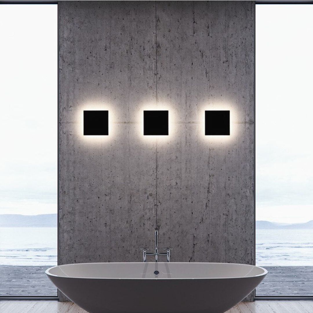 Outdoor Waterproof LED Wall Light in Black Aluminum – 12W IP Rated