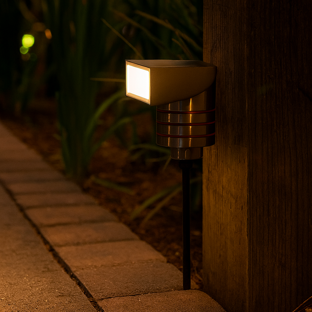 LED Landscape Indicator Light – Bronze Stainless Steel, Multi-Color Illumination