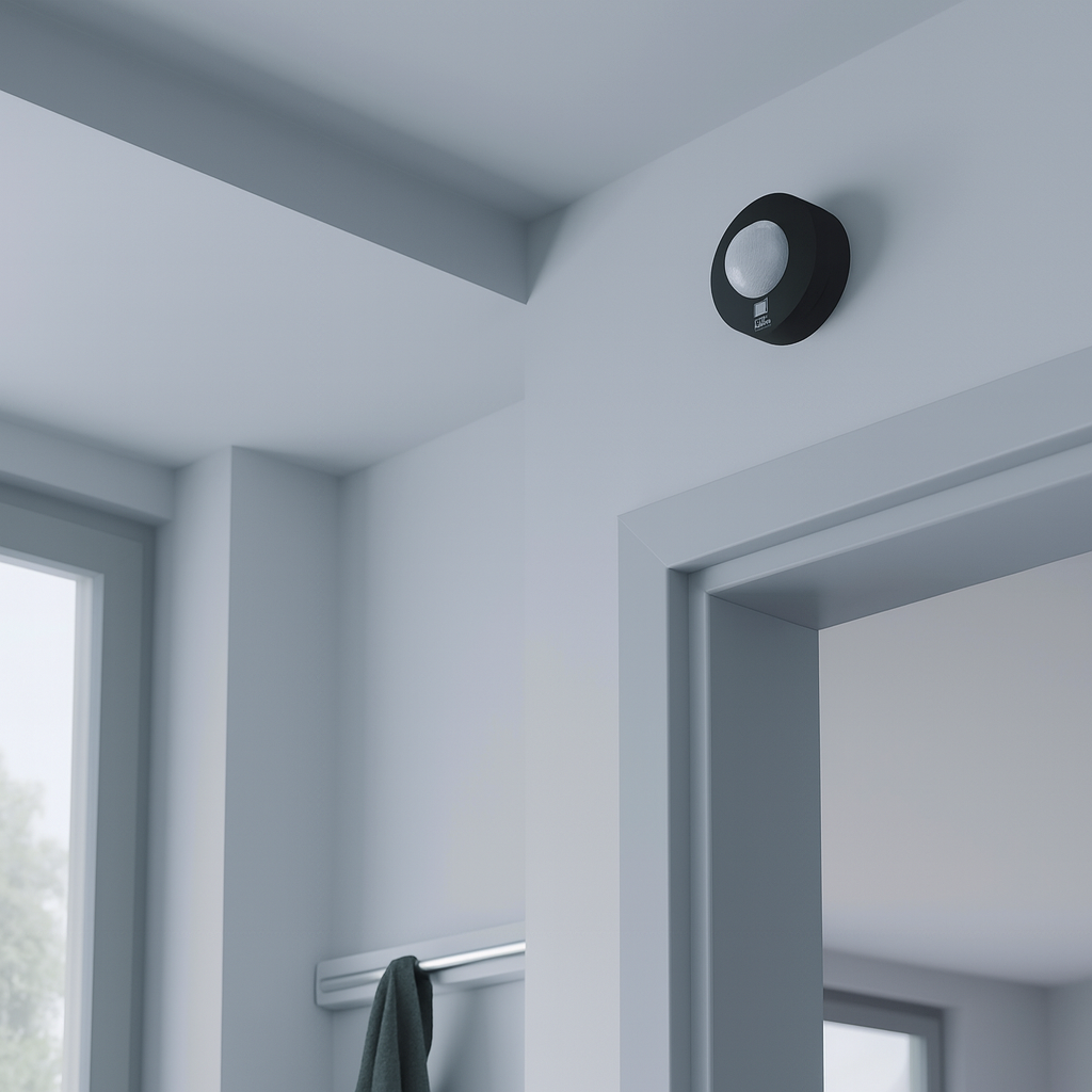 Motion Sensor Light 360 Degree Ceiling Mount IP44 Black Plastic