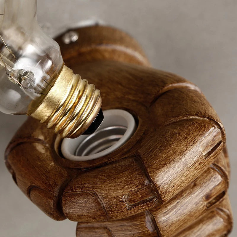 Nordic Retro Wall Sconce Lighting - Unique Fist Design Decorative Wall Lamp
