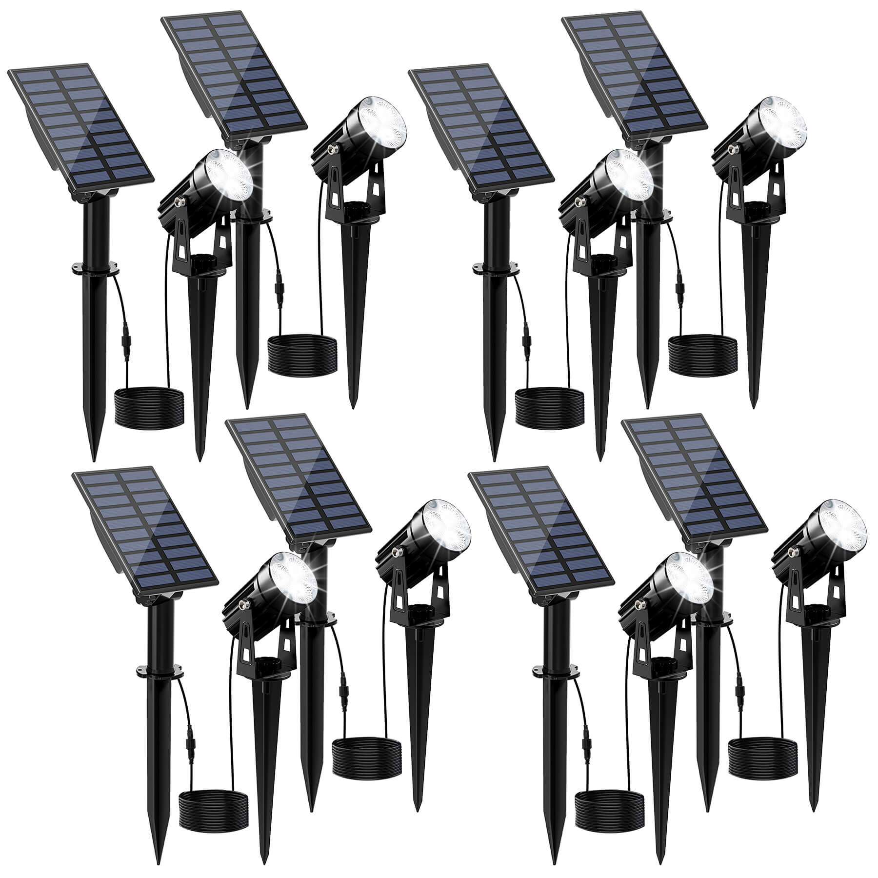 Solar Powered Spotlights Outdoor with Adjustable Angle and Long Cable