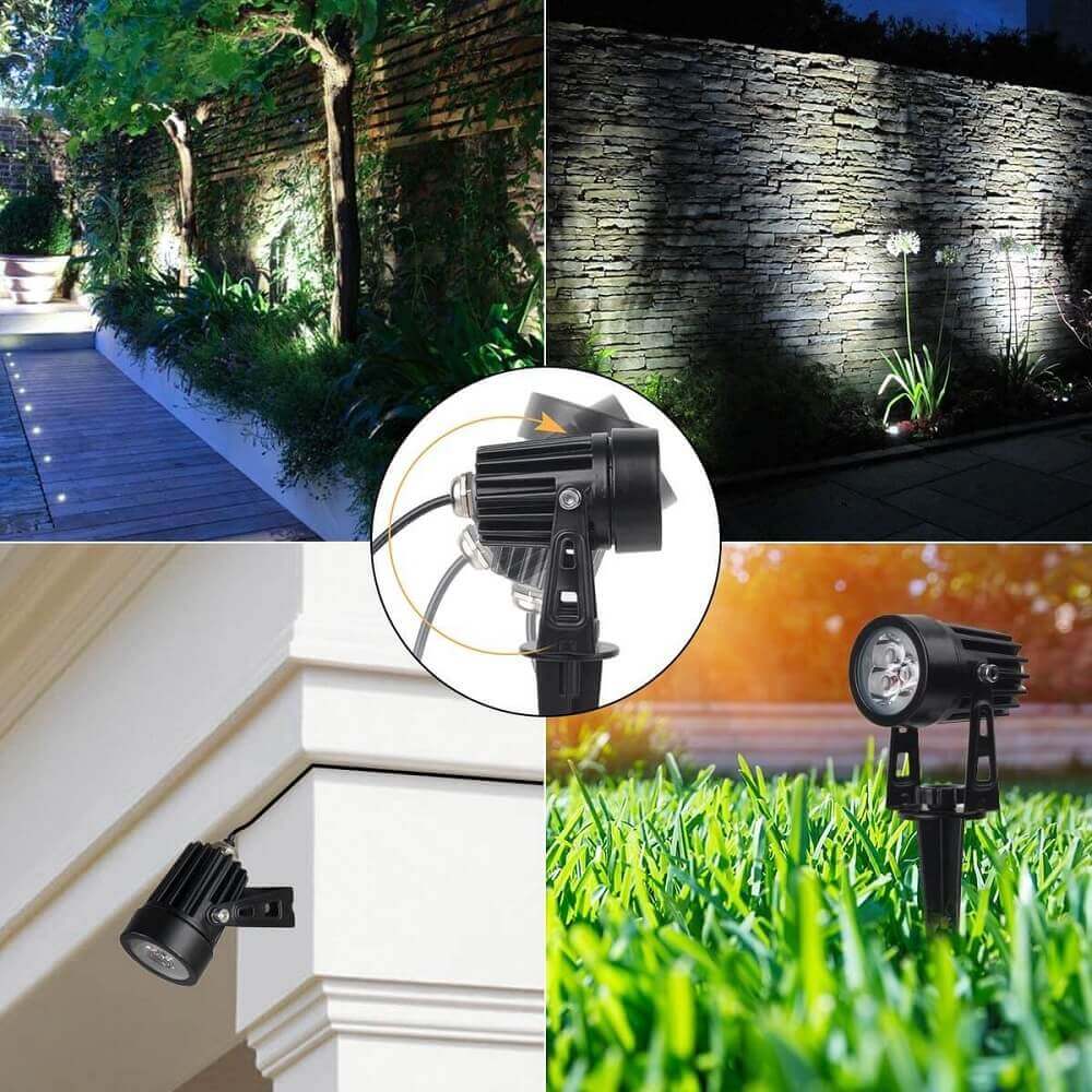 Solar Powered Spotlights Outdoor with Adjustable Angle and Long Cable