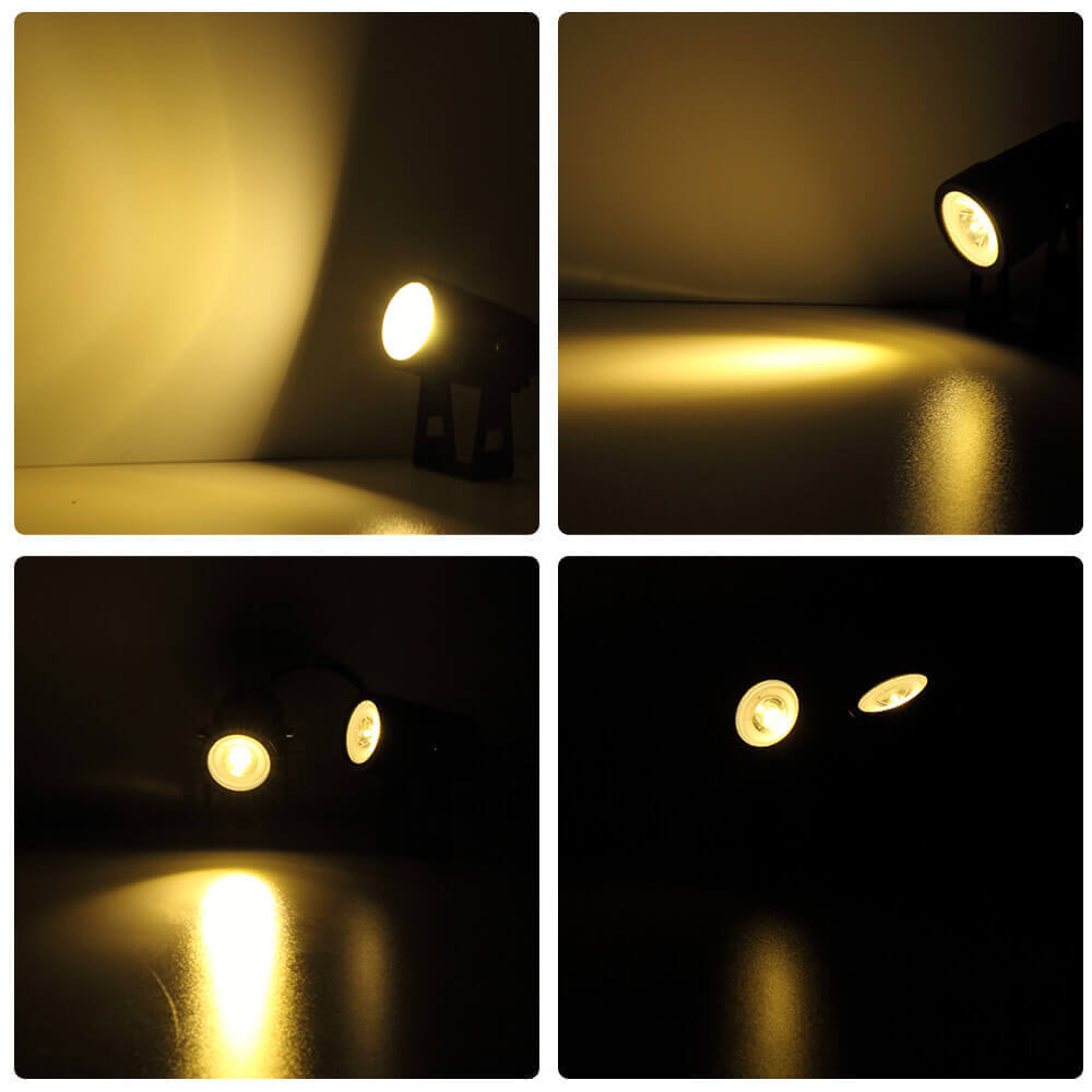 Solar Spot Lights Outdoor with Adjustable Angle and Long Cable - Waterproof Garden Lights