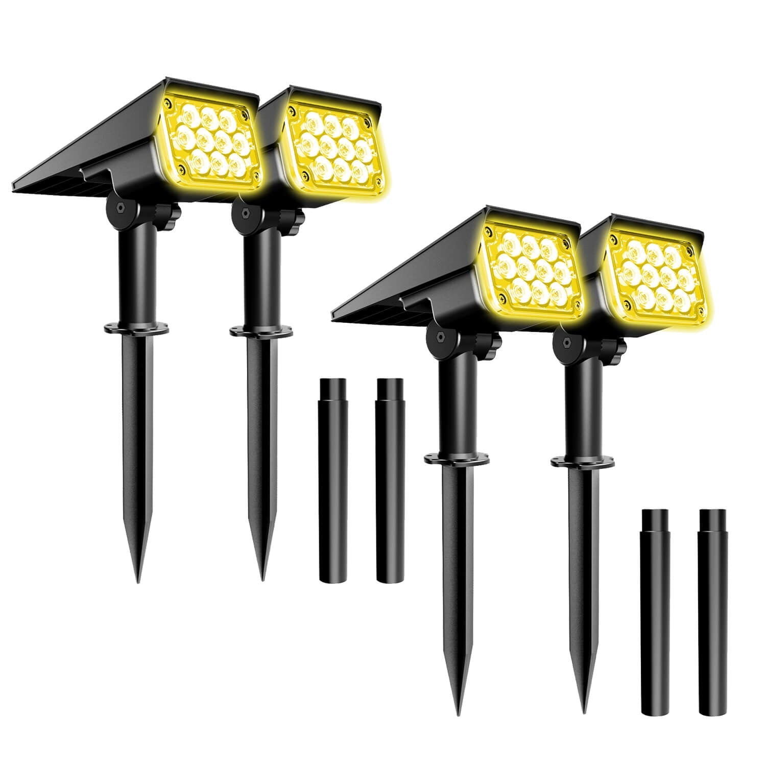 Solar Spot Lights Outdoor with Adjustable Angles and Waterproof Design