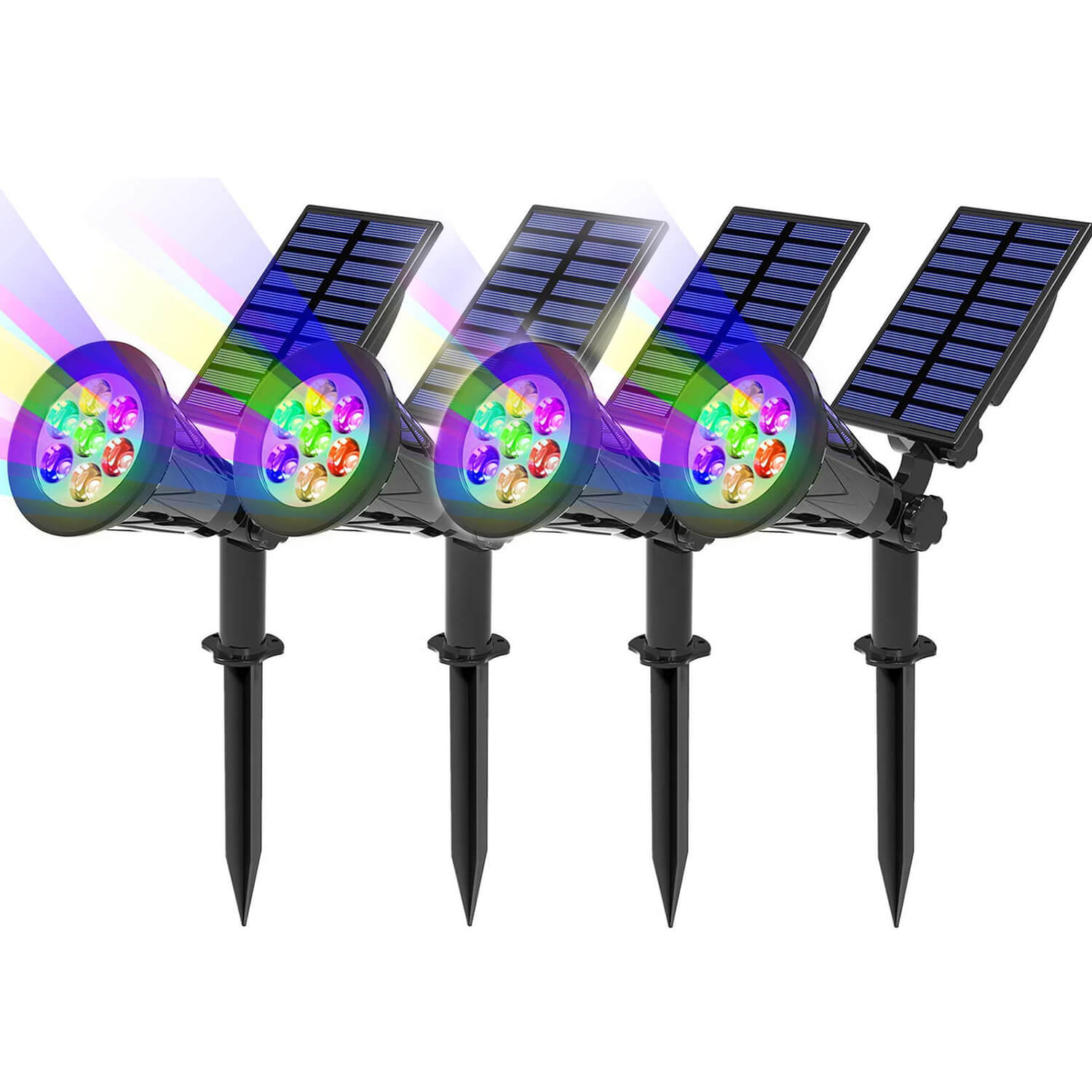 Solar Spot Lights Outdoor with Adjustable Angles and Waterproof Design
