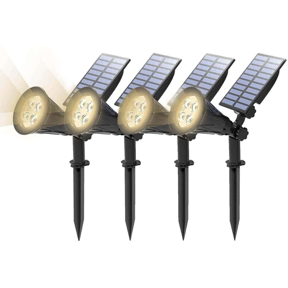 Solar Spot Lights Outdoor with Adjustable Angles and Waterproof Design