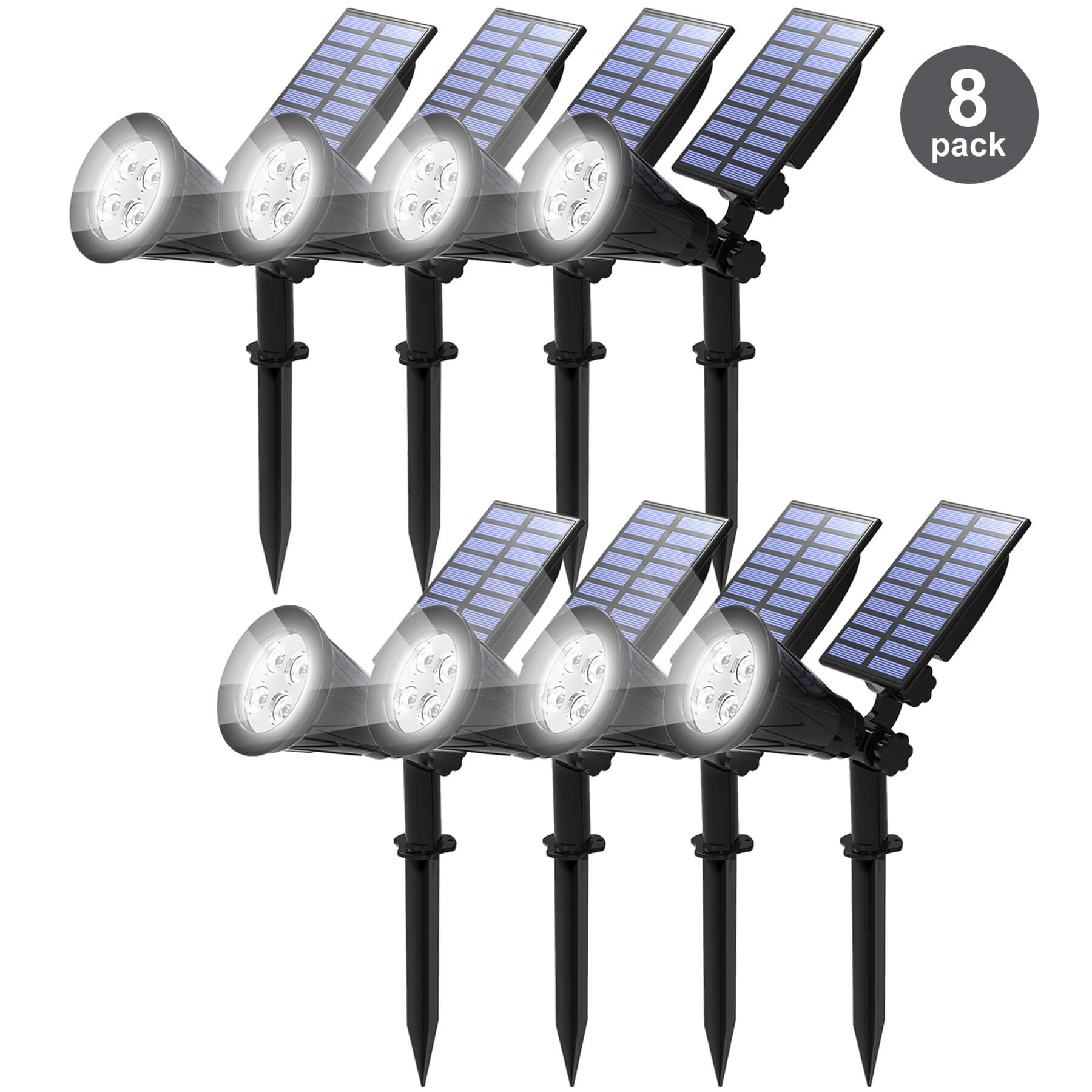 Solar Spot Lights Outdoor with Adjustable Angles and Waterproof Design