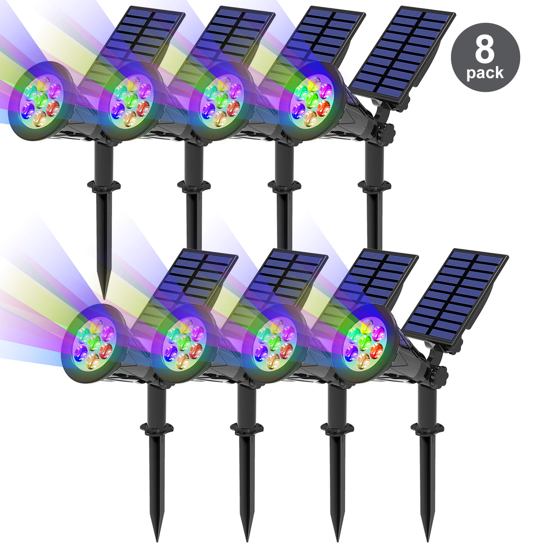 Solar Spot Lights Outdoor with Adjustable Angles and Waterproof Design