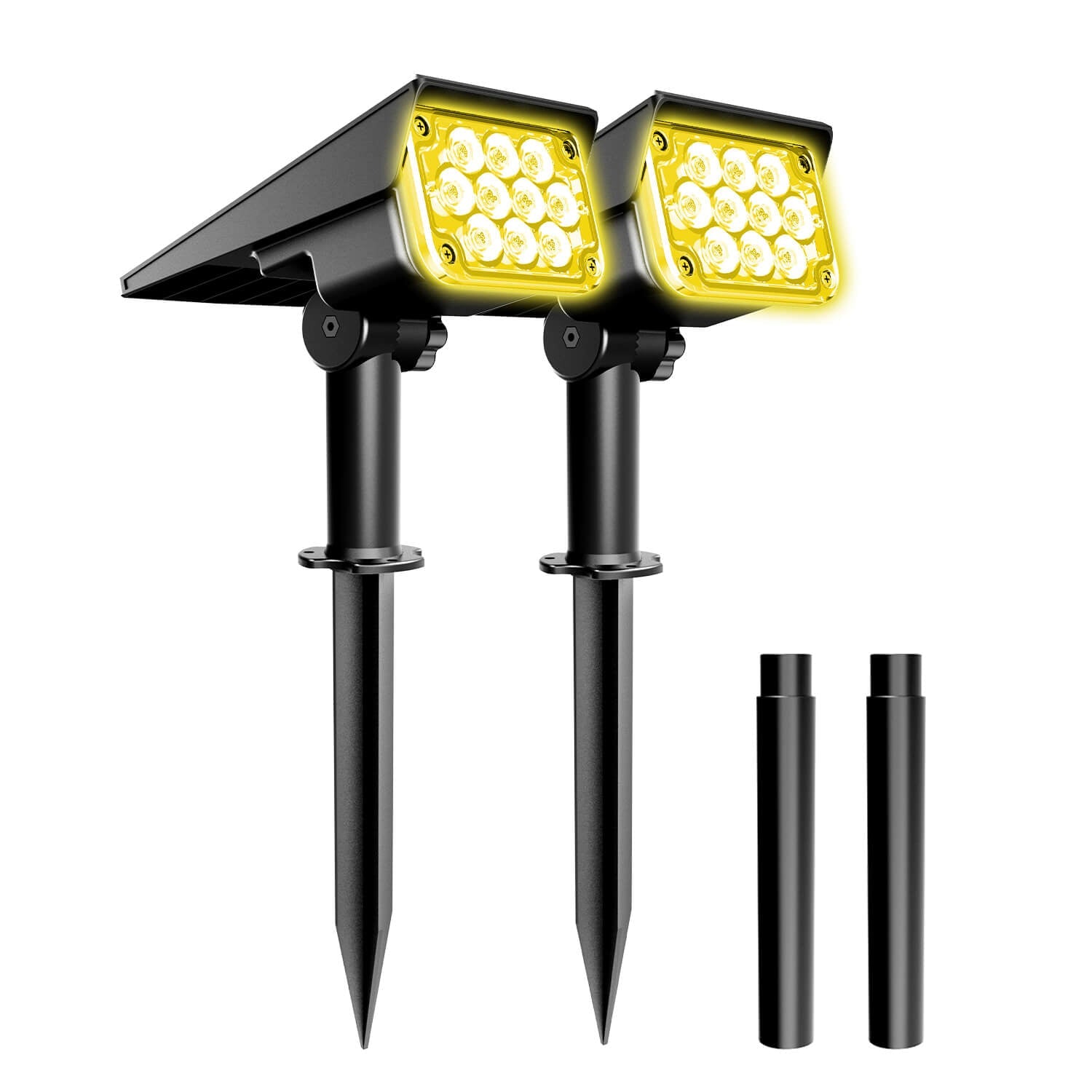 Solar Spot Lights Outdoor with Adjustable Angles and Waterproof Design