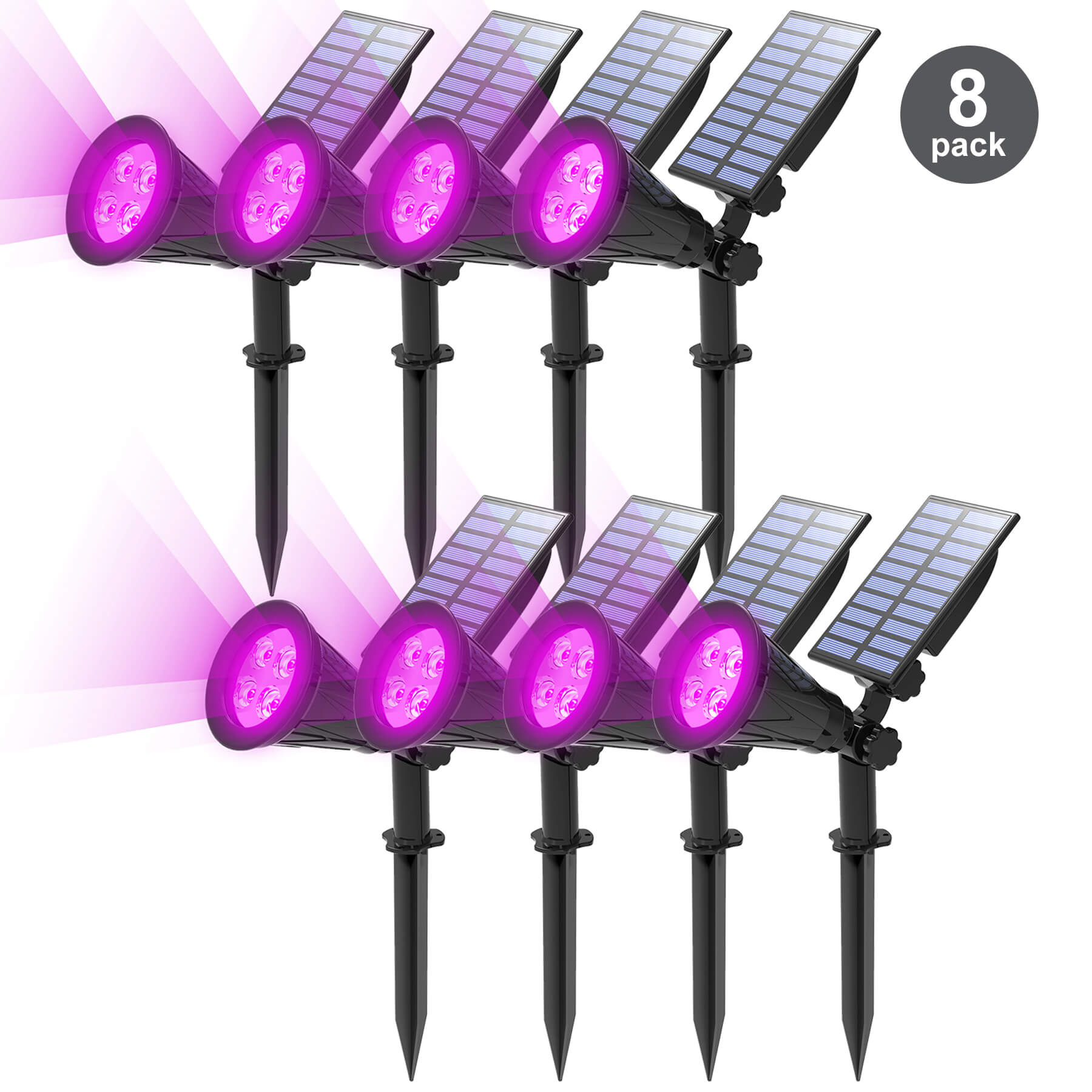 Solar Spot Lights Outdoor with Adjustable Angles and Waterproof Design