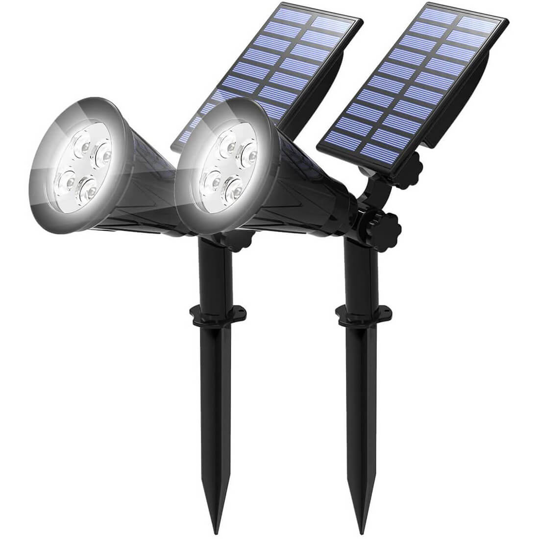Solar Spot Lights Outdoor with Adjustable Angles and Waterproof Design