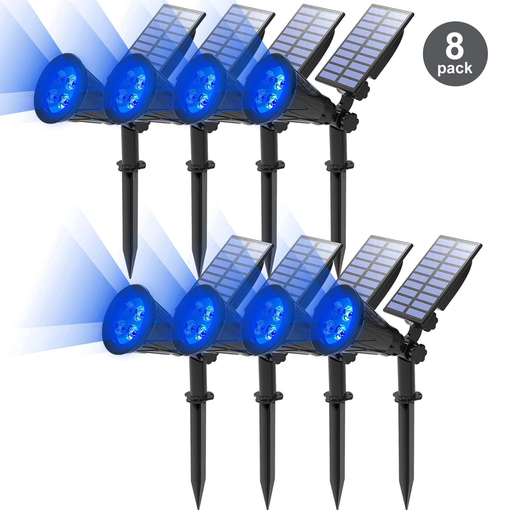 Solar Spot Lights Outdoor with Adjustable Angles and Waterproof Design