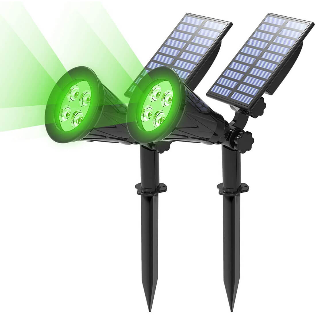 Solar Spot Lights Outdoor with Adjustable Angles and Waterproof Design
