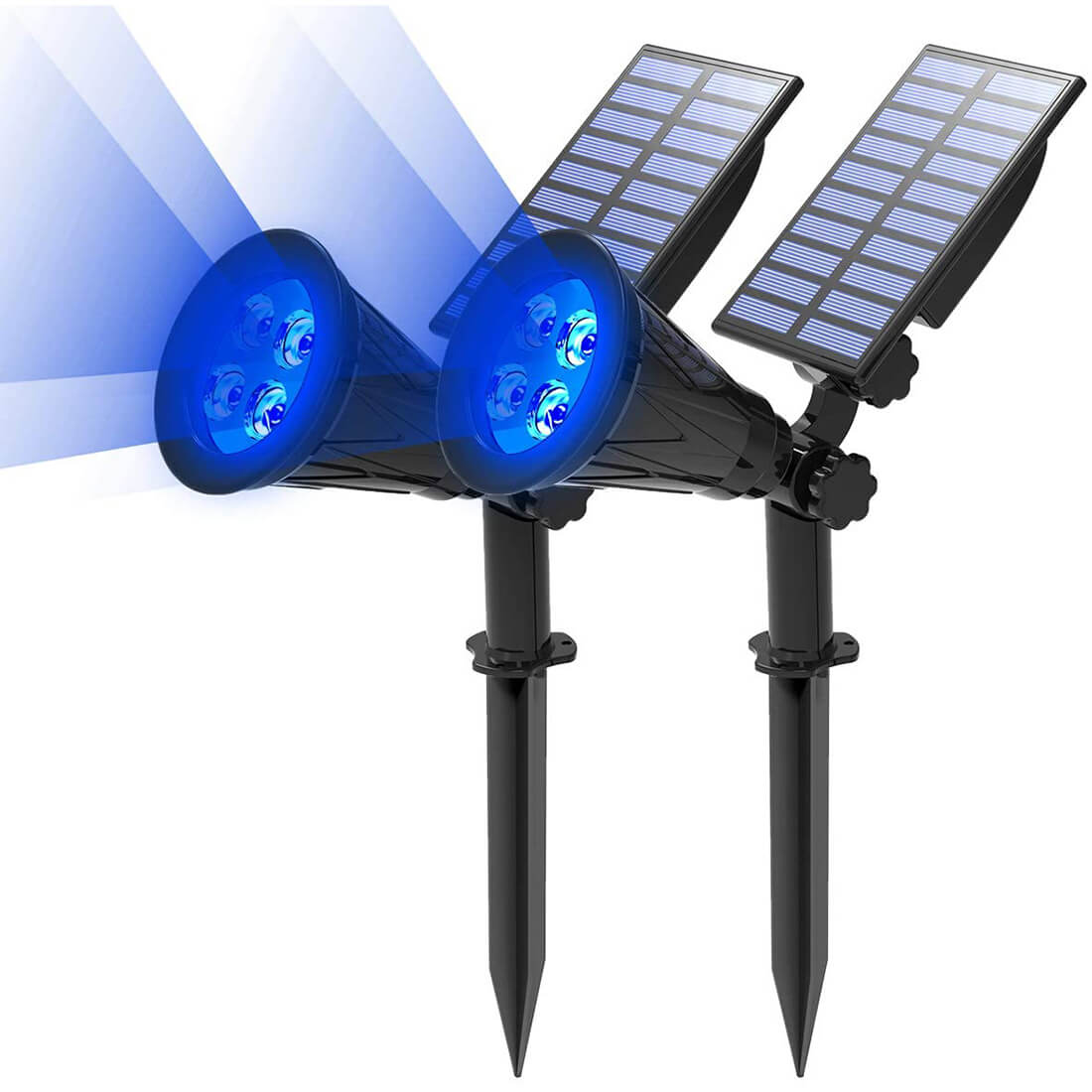 Solar Spot Lights Outdoor with Adjustable Angles and Waterproof Design