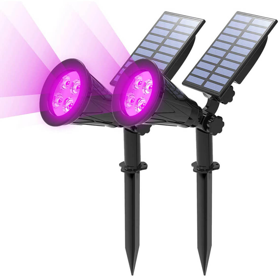 Solar Spot Lights Outdoor with Adjustable Angles and Waterproof Design