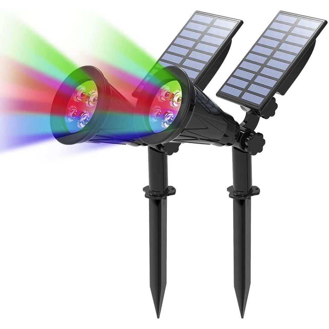 Solar Spot Lights Outdoor with Adjustable Angles and Waterproof Design