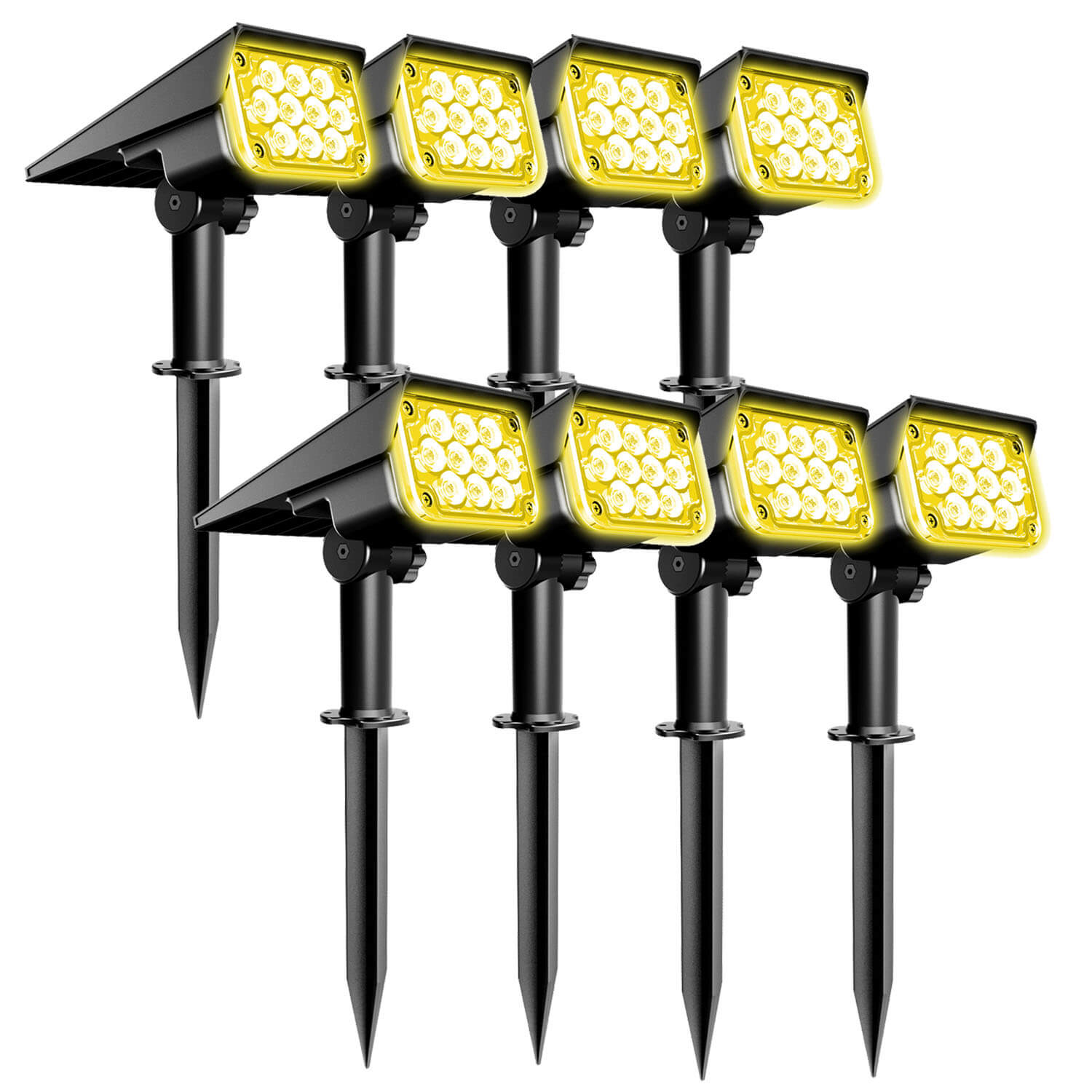 Solar Spot Lights Outdoor with Adjustable Angles and Waterproof Design