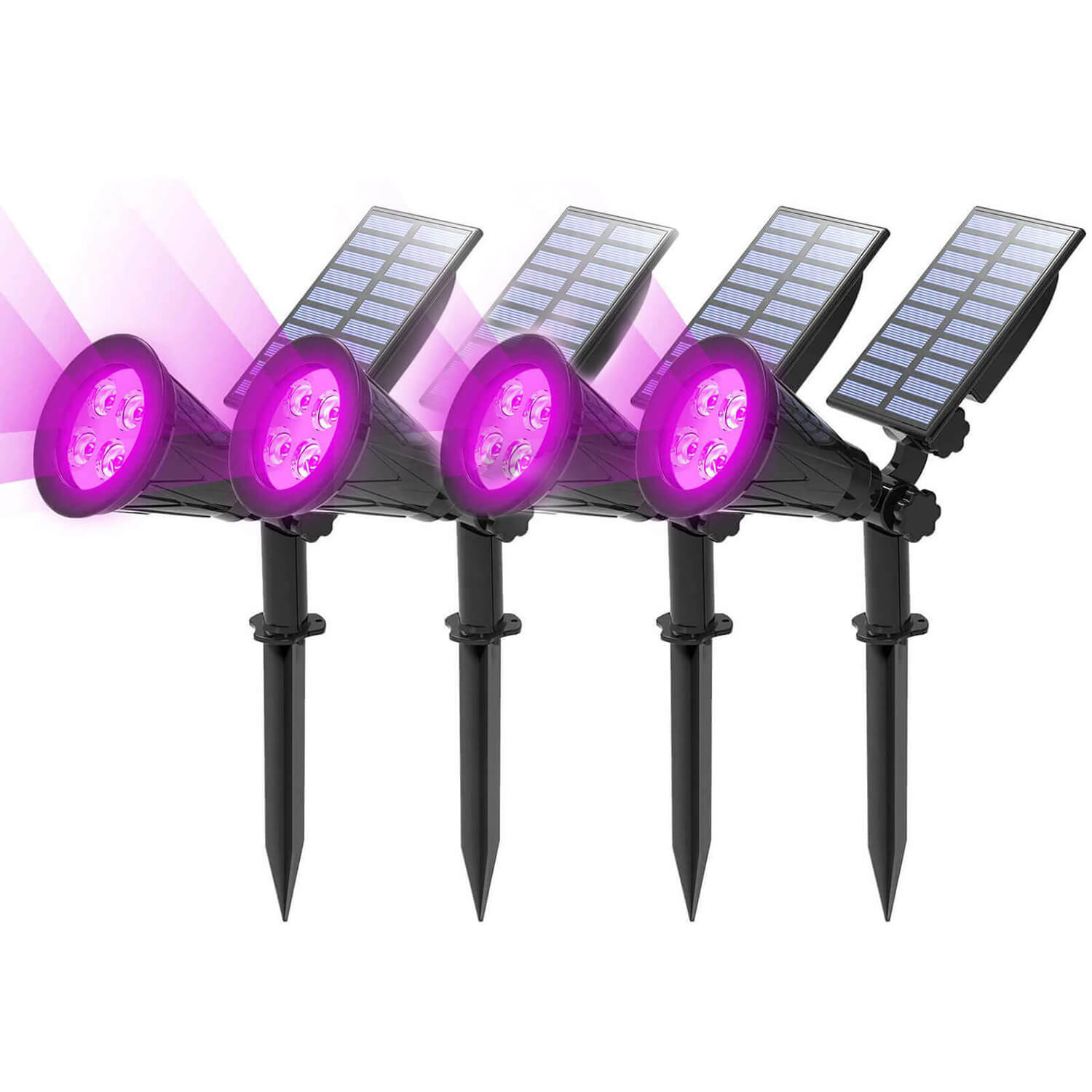 Solar Spot Lights Outdoor with Adjustable Angles and Waterproof Design