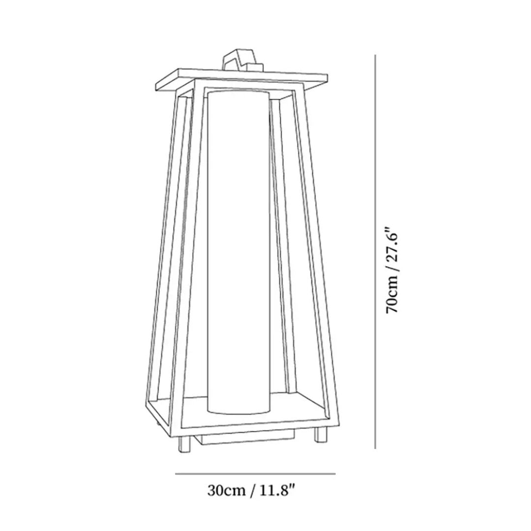 Outdoor LED Lantern Light Stainless Steel Solar Floor Lamp