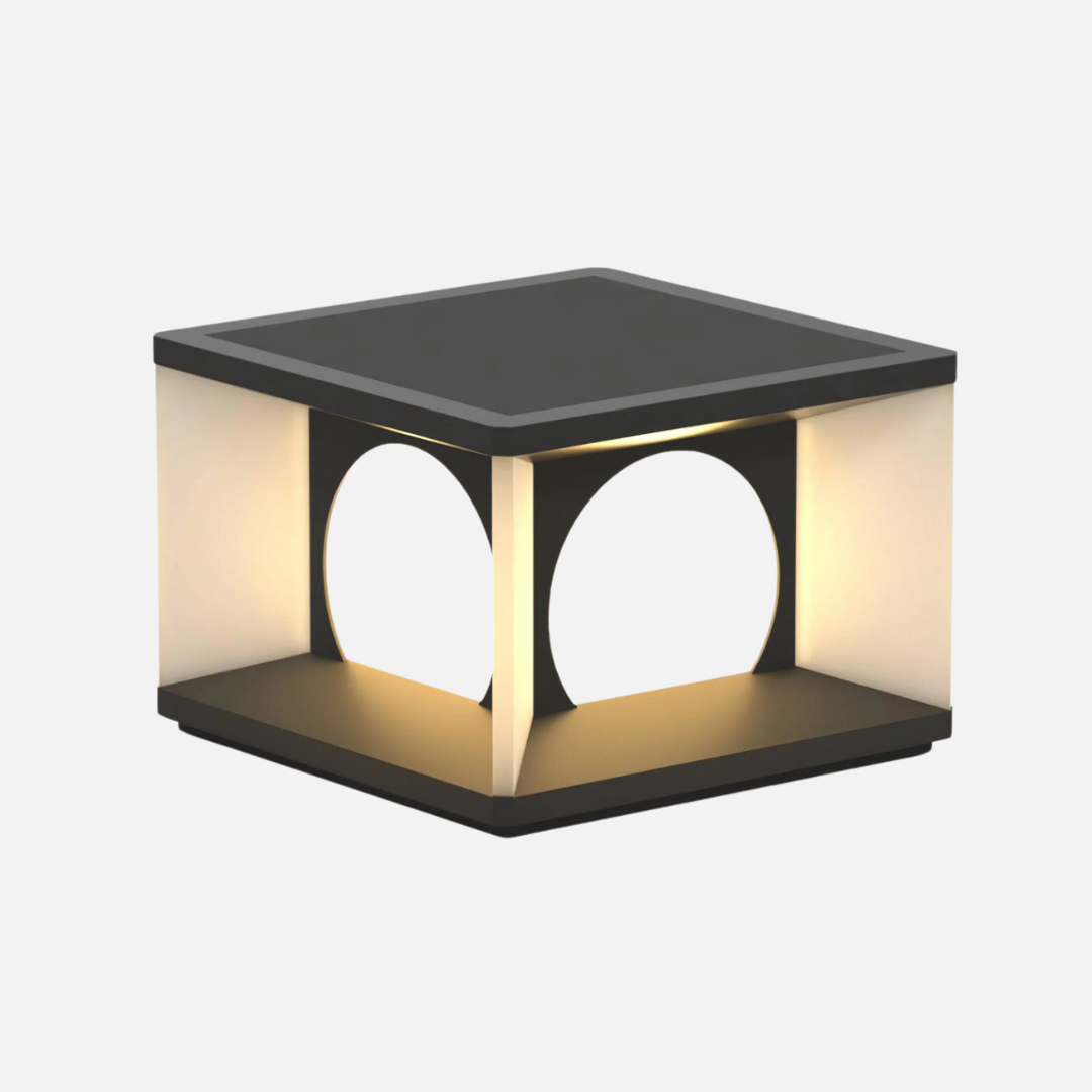 Square Outdoor Lamp with Integrated LED – Durable Acrylic Shade for Garden Lights