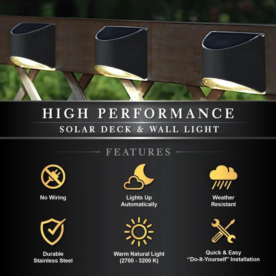 Outdoor LED Wall Light Stainless Steel Waterproof IP65 for Decks & Patios
