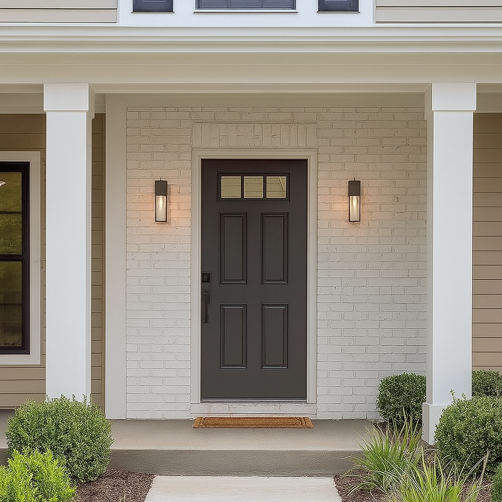 Outdoor Wall Lantern Black Aluminum 20.5in LED Modern Cylinder Light