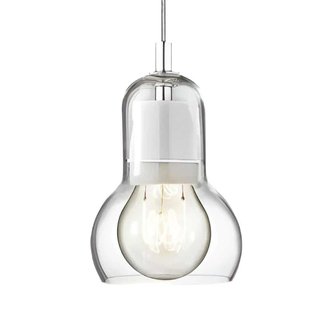 Glass Pendant Light – Retro E27, Ø11–18cm, Blown Glass