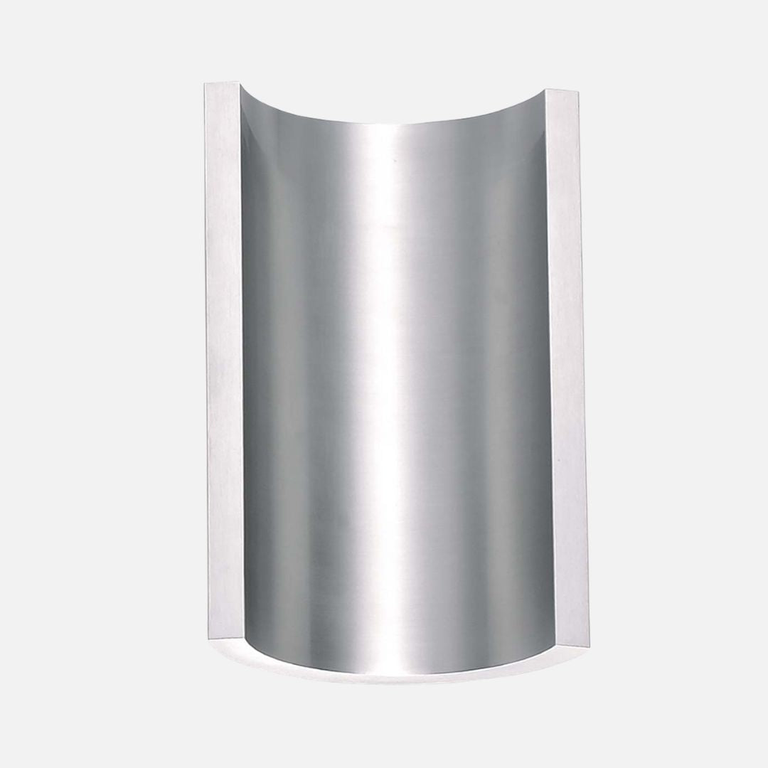 LED Outdoor Wall Sconce Light Satin Aluminum 5in 2-Light Dimmable